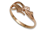 Vintage rose pink 14k 585 gold Vintage ring vrn049