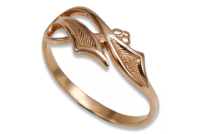 Vintage rose pink 14k 585 gold Vintage ring vrn049