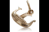 Vintage rose pink 14k 585 gold Vintage boat pendant vpn044