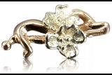 Vintage rose pink 14k 585 gold Vintage flower pendant vpn096