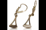Vintage rose pink 14k 585 gold Vintage Hanging earrings ven011