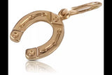 Vintage rose pink 14k 585 gold Vintage horseshoe pendant vpn052