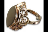 Vintage rose pink 14k 585 gold Vintage ring vrn008