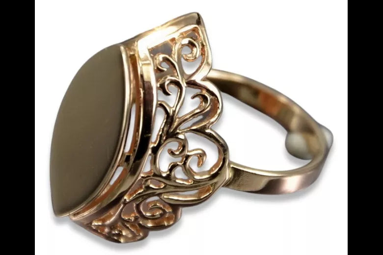 Vintage rose pink 14k 585 gold Vintage ring vrn008