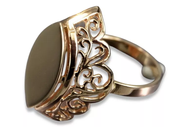 Vintage rose pink 14k 585 gold Vintage ring vrn008