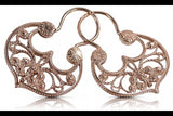 silver rose gold plated Gipsy earrings ven022rp