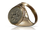 Vintage rose pink 14k 585 gold Vintage ring vrn012