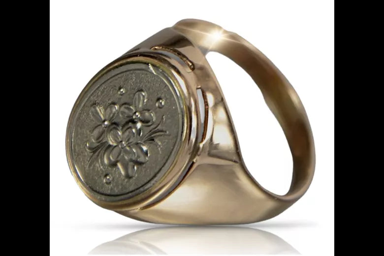 Vintage rose pink 14k 585 gold Vintage ring vrn012