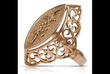 Rose pink 14k 585 gold ring vrn016 Russian Soviet Vintage jewelry style