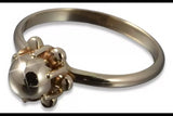 Vintage rose pink 14k 585 gold Vintage ring vrn018