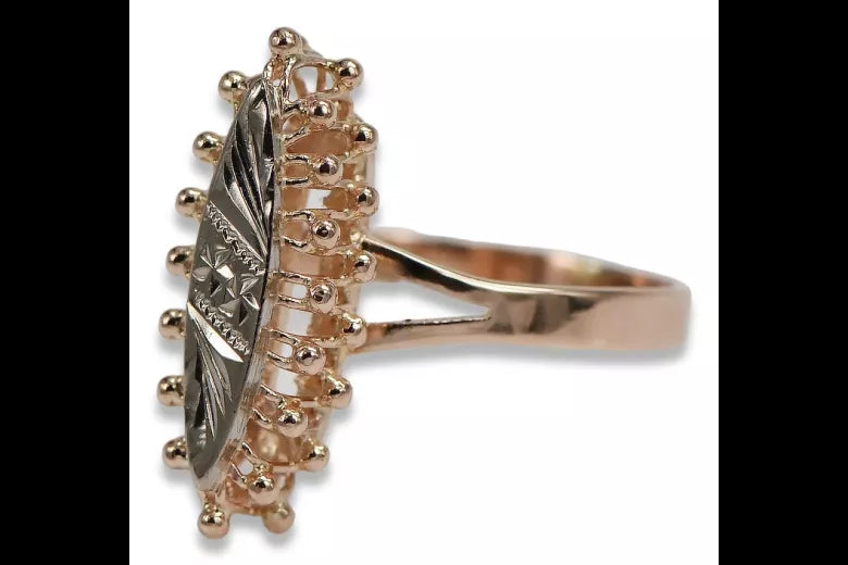 Vintage rose pink 14k 585 gold Vintage ring vrn034