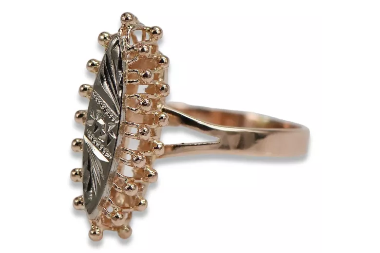 Vintage rose pink 14k 585 gold Vintage ring vrn034