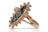 Vintage rose pink 14k 585 gold Vintage ring vrn034