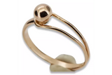 Vintage rose pink 14k 585 gold Vintage ring vrn037