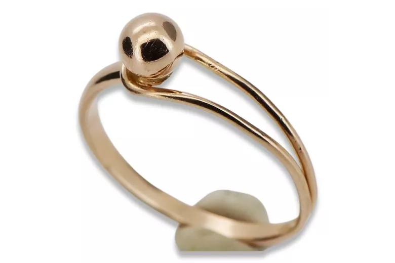 Vintage rose pink 14k 585 gold Vintage ring vrn037