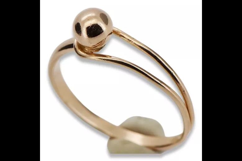 Vintage rose pink 14k 585 gold Vintage ring vrn037