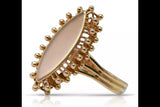 Vintage rose pink 14k 585 gold Vintage ring vrn042