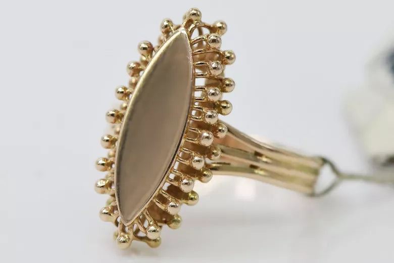 Vintage rose pink 14k 585 gold Vintage ring vrn042