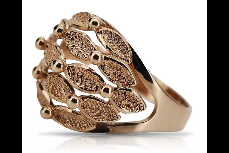 Vintage rose pink 14k 585 gold Vintage ring vrn045