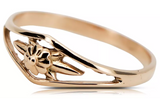 Vintage rose pink 14k 585 gold Vintage ring vrn071