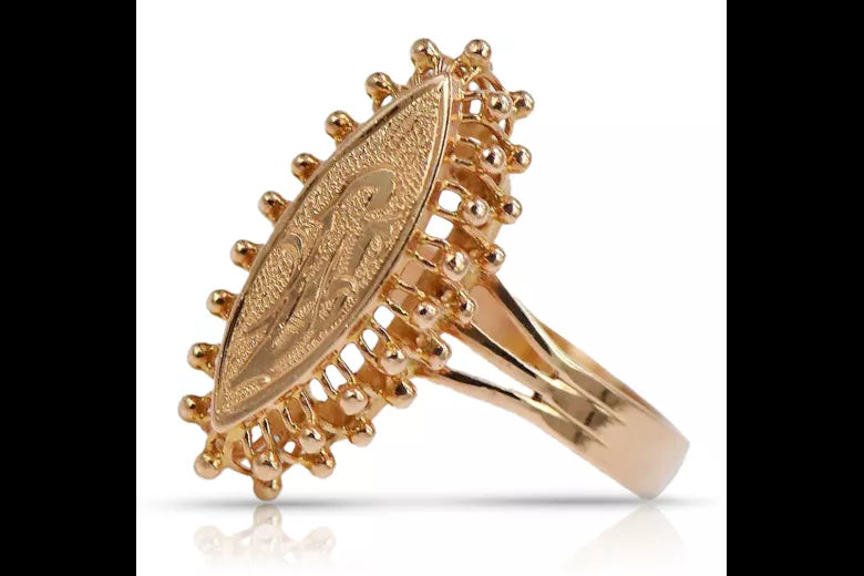 Vintage rose pink 14k 585 gold Vintage ring vrn120