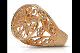 Vintage rose pink 14k 585 gold Vintage ring vrn133
