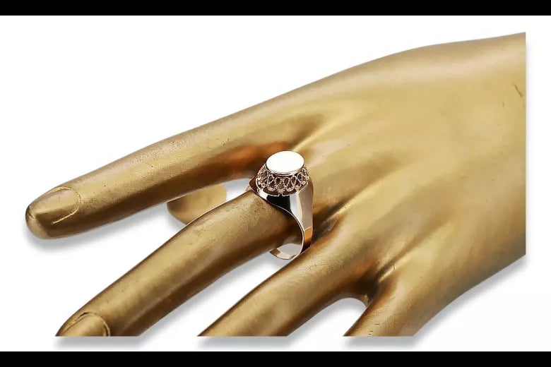 Vintage rose pink 14k 585 gold Vintage ring vrn141