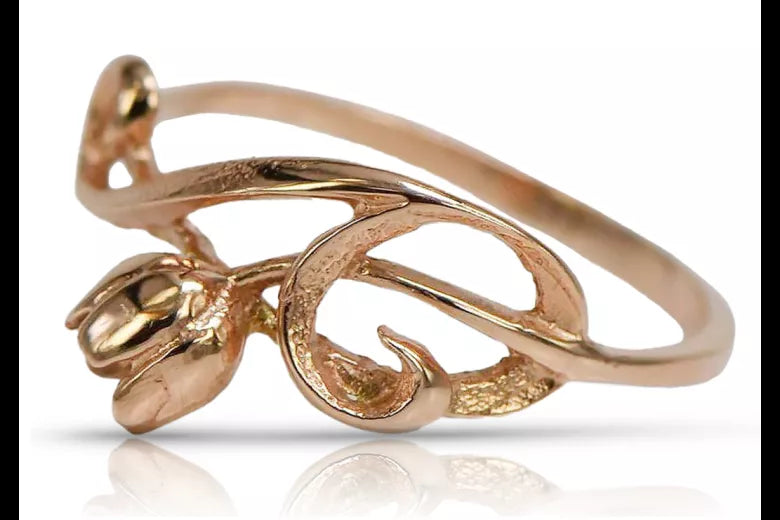 Vintage rose pink 14k 585 gold Vintage ring vrn145
