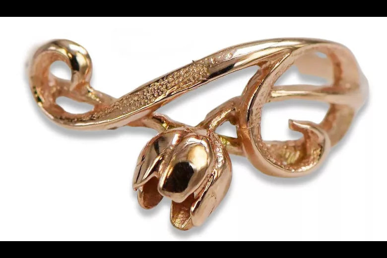 Vintage rose pink 14k 585 gold Vintage ring vrn145