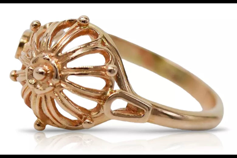 Vintage rose pink 14k 585 gold Vintage ring vrn179