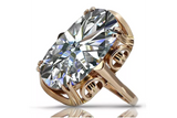 Rose pink 14k gold 585 Cubic Zircon ring vrc038r Russian Soviet Vintage style vrc038r-zi