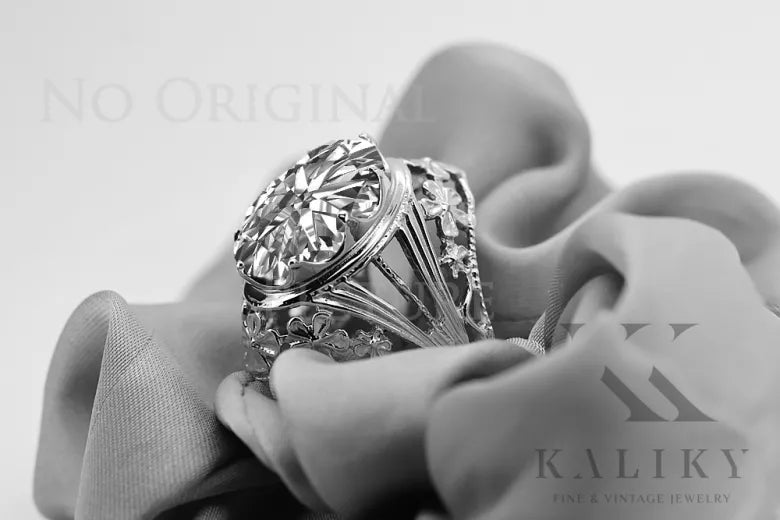 Vintage rose pink 14k gold 585 ring Setting vrc031 Vintage