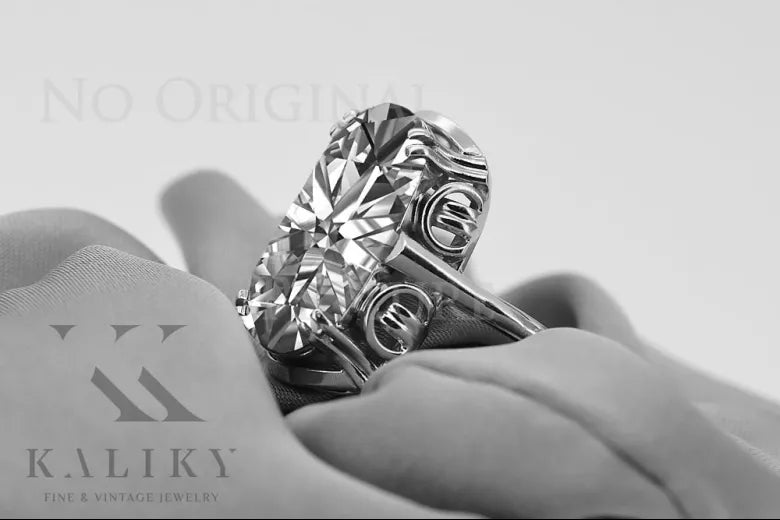 Vintage rose pink 14k gold 585 ring Setting vrc038 Vintage