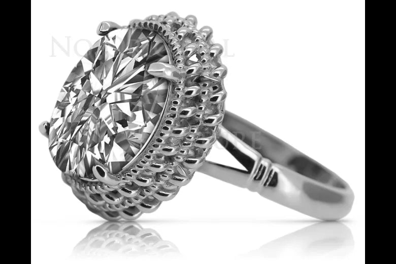 Vintage rose pink 14k gold 585 Setting ring vrc068 Vintage