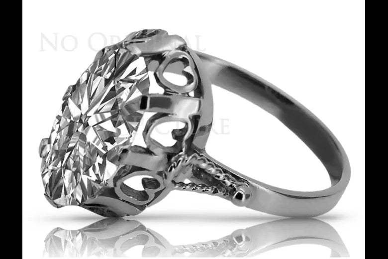 Vintage rose pink 14k gold 585 Setting ring vrc134 Vintage