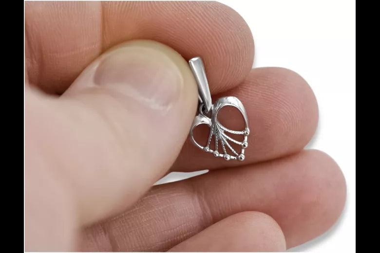 Vintage silver 925 Vintage heart pendant vpn076s