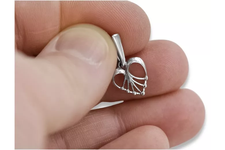 Vintage silver 925 Vintage heart pendant vpn076s