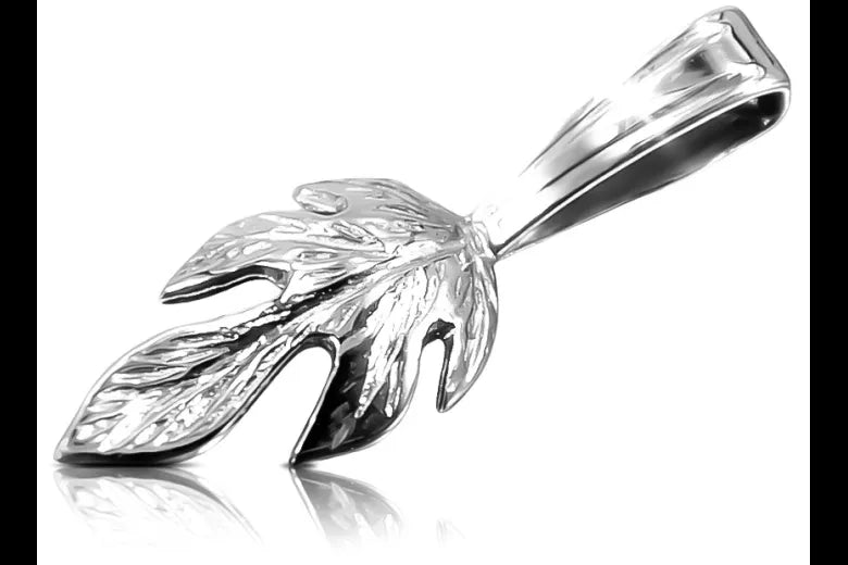 Vintage silver 925 Vintage leaf pendant vpn018s