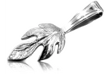 Vintage silver 925 Vintage leaf pendant vpn018s