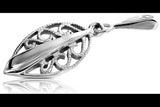 Vintage silver 925 Vintage leaf pendant vpn081s