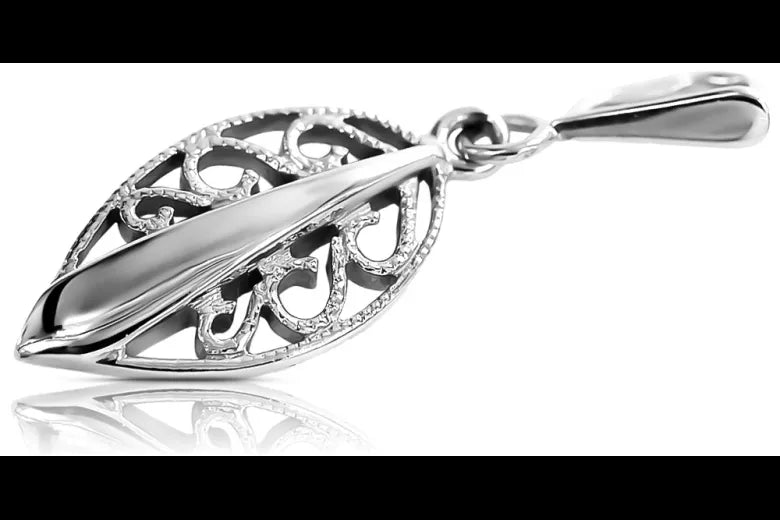 Vintage silver 925 Vintage leaf pendant vpn081s