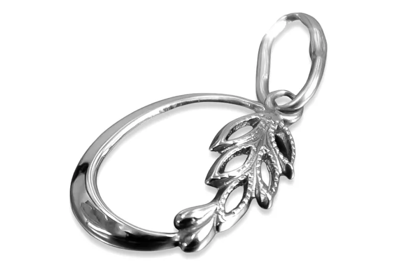 Vintage silver 925 Vintage leaf pendant vpn084s