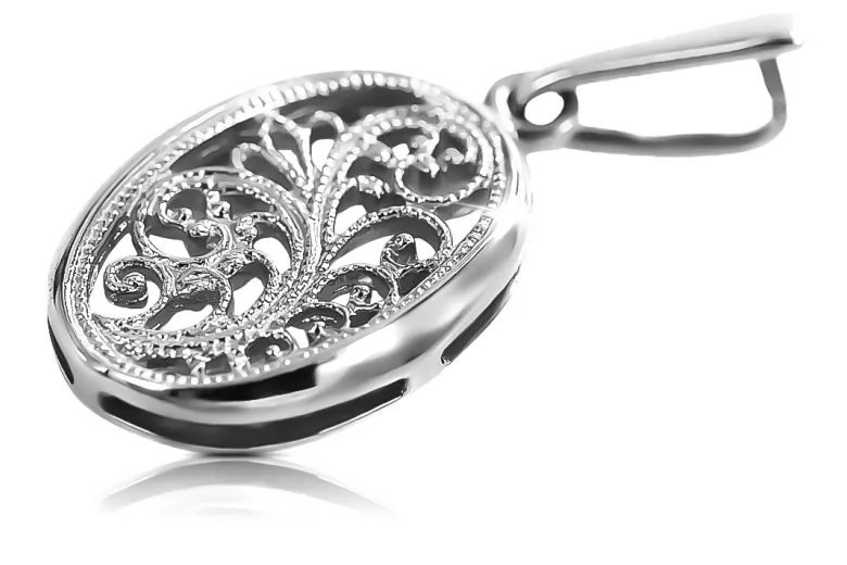 Vintage silver 925 Vintage oval pendant vpn088s