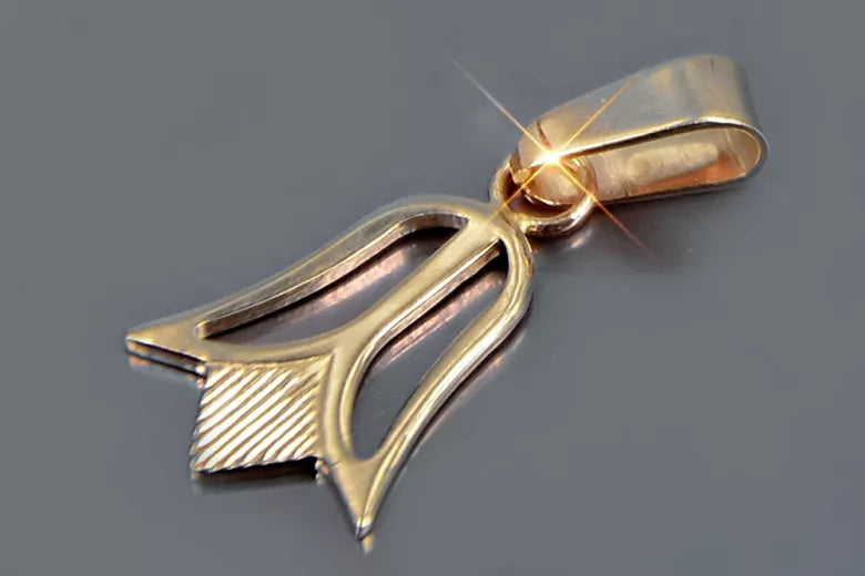 Vintage silver rose gold plated 925 Vintage flower pendant vpn014rp