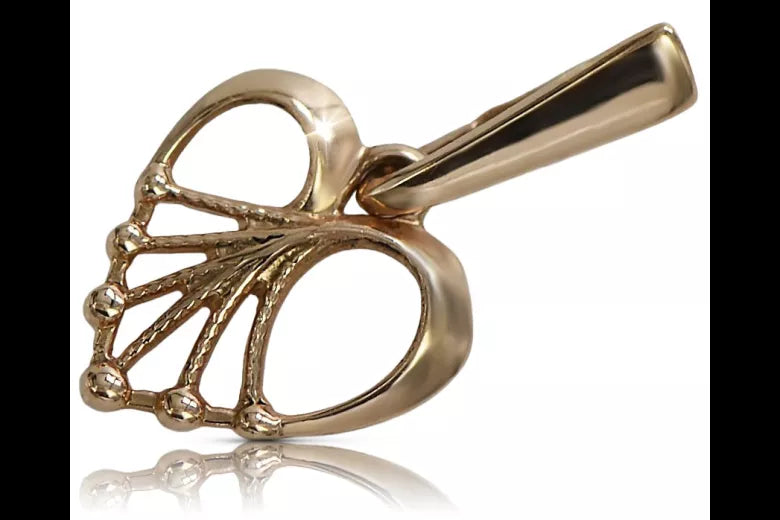 Vintage silver rose gold plated 925 Vintage heart pendant vpn076rp