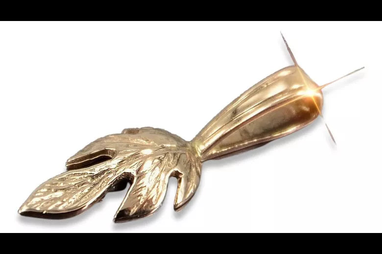 Vintage silver rose gold plated 925 Vintage leaf pendant vpn018rp