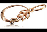 Vintage silver rose gold plated 925 Vintage leaf pendant vpn084rp