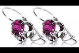 Silver 925 amethyst earrings vec035s Vintage Russian Soviet style vec035s-am
