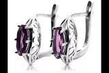 Silver 925 amethyst earrings vec141s Vintage vec141s-am