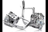 Silver 925 Russian style earrings setting vec003s Vintage Russian Soviet style vec003s-st